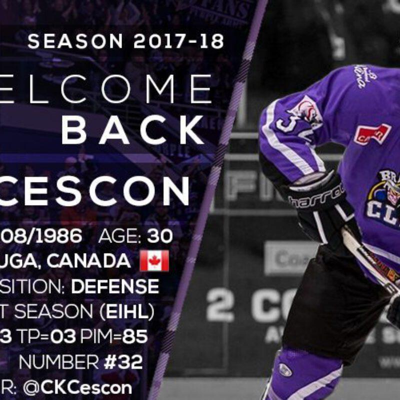 SIGNED: Cescon returns to the Clan