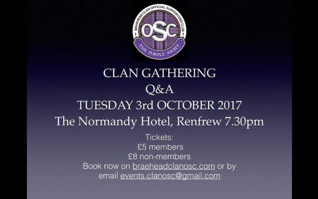 EVENT: OSC Clan Gathering THIS TUESDAY, tickets still available!