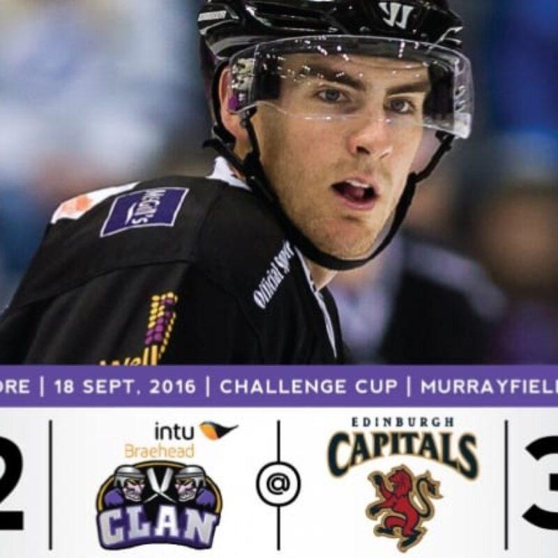 REPORT: Braehead Clan 2 Edinburgh Capitals 3