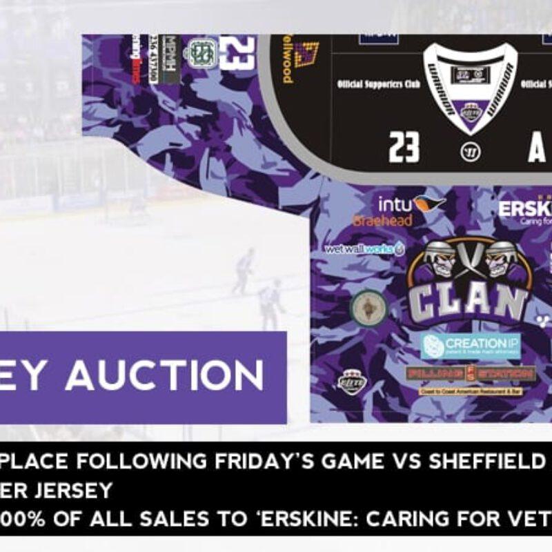 NEWS: Limited edition Erskine jerseys to be worn THIS FRIDAY