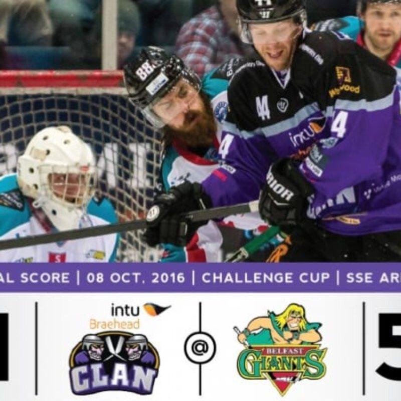 REPORT: Belfast Giants 5 Braehead Clan 1