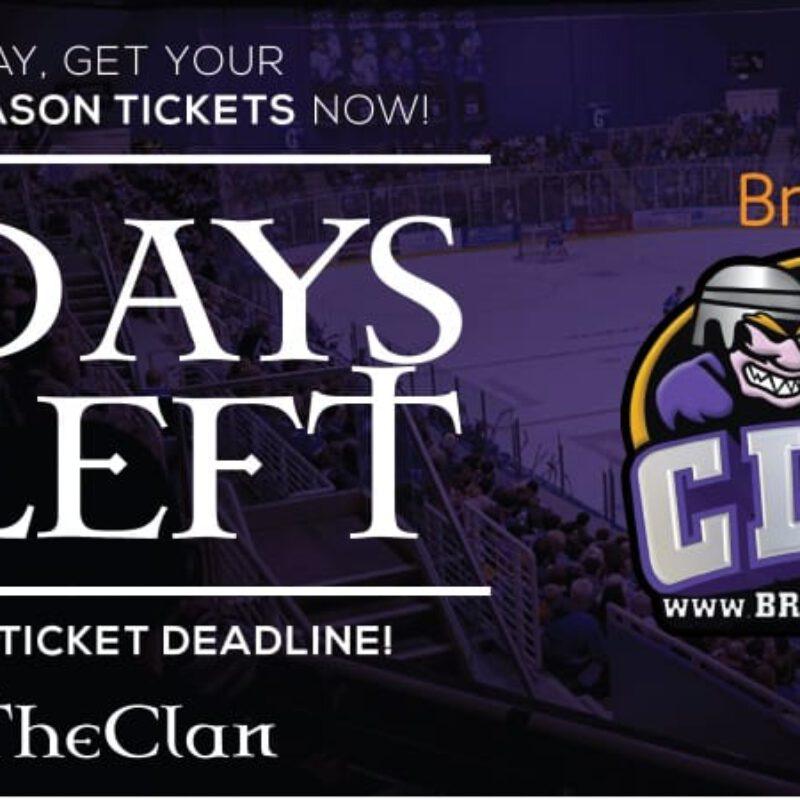 SEASON TICKETS: 3 DAYS left until deadline