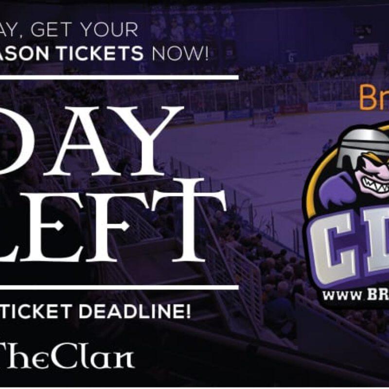 SEASON TICKETS: FINAL DAY of applications!