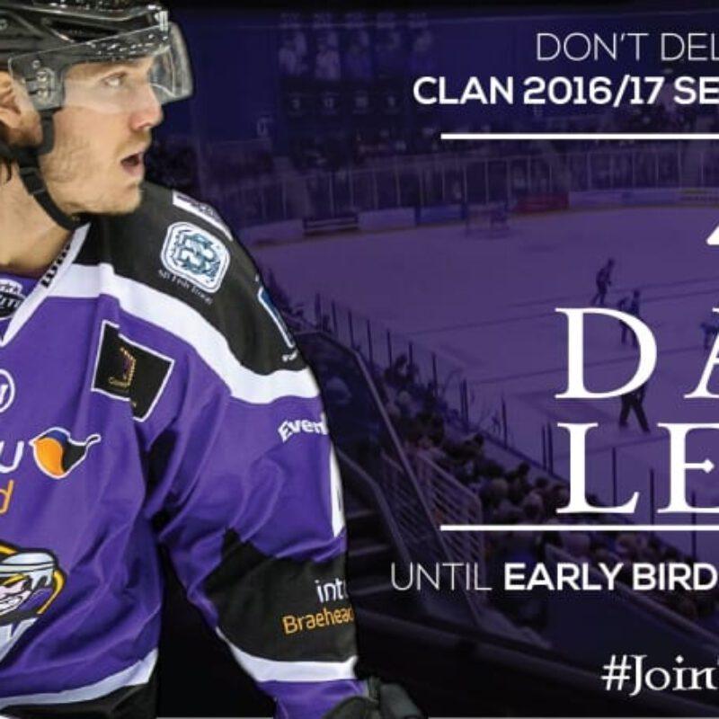 SEASON TICKETS: 4 days of early bird left, Join the Clan TODAY!