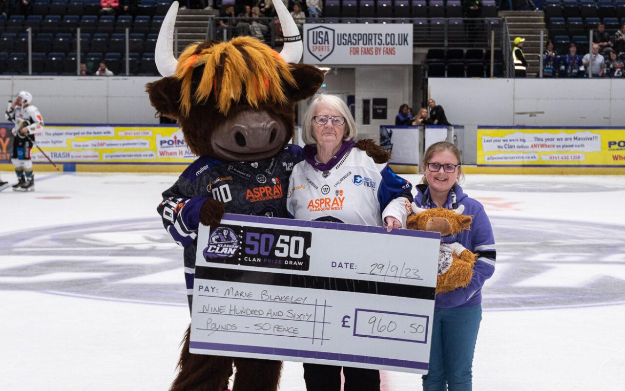 50/50: Congratulations to Marie Blakeley who won £960.50