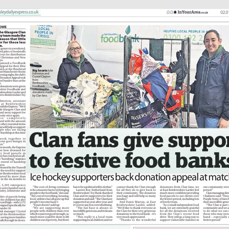 IN THE MEDIA: The Generosity of the Purple Army