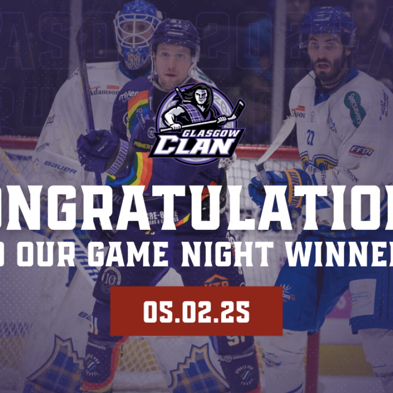 CONGRATULATIONS: The Purple Army Winners vs Fife Flyers