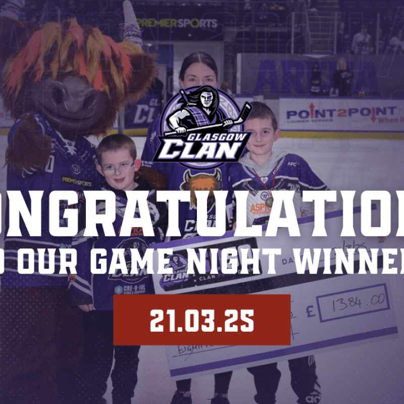 CONGRATULATIONS: The Purple Army Winners vs Sheffield Steelers