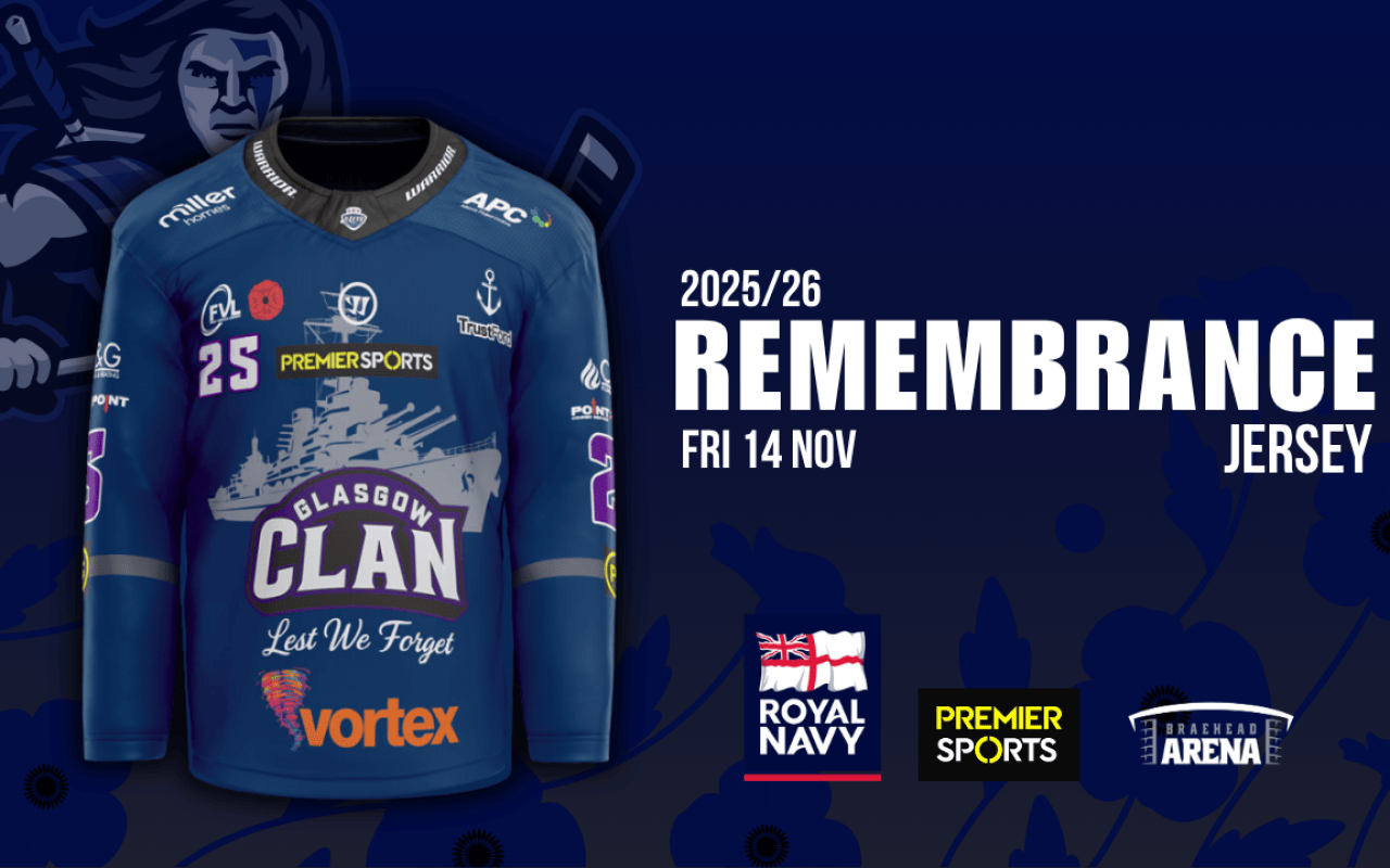 Glasgow Clan unveil 2025/26 Remembrance Jersey in partnership with HMS Glasgow