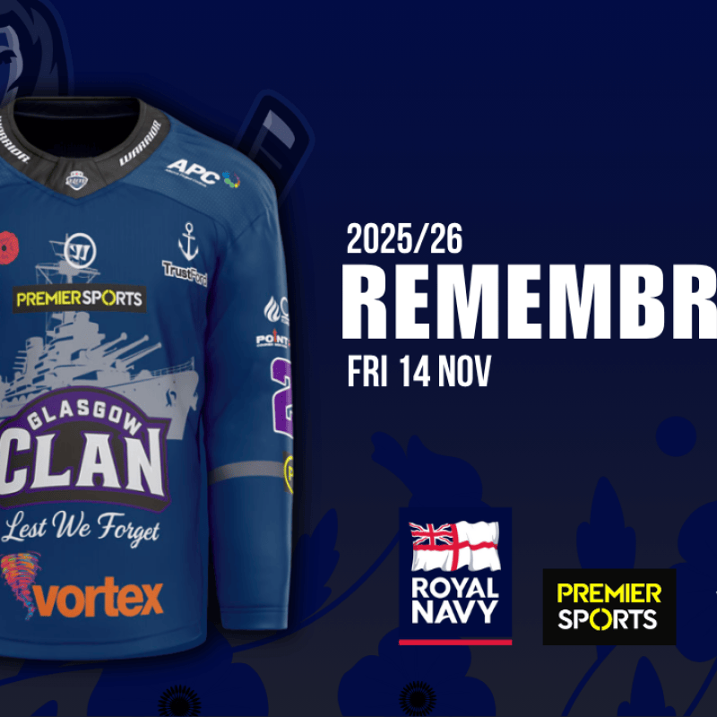 Glasgow Clan unveil 2025/26 Remembrance Jersey in partnership with HMS Glasgow
