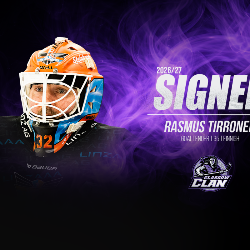 Clan Add Experience Between The Pipes With Signing Of Finnish Goaltender Rasmus Tirronen